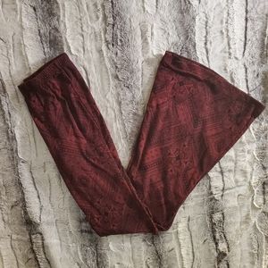 No Boundaries Patterned Flared Pants